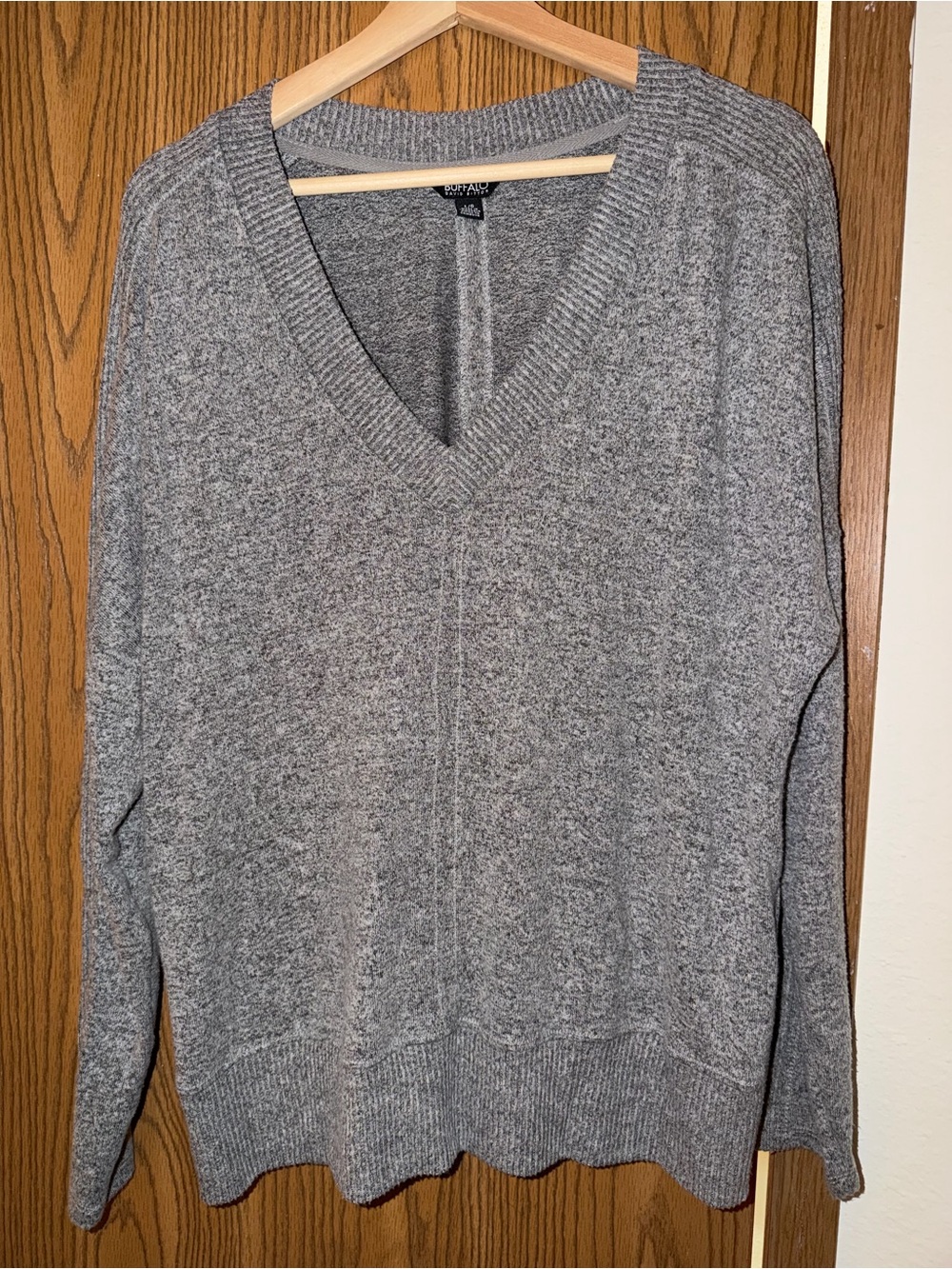 Buffalo David Bitton Gray V-Neck Sweater